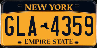 NY license plate GLA4359