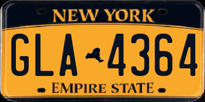 NY license plate GLA4364