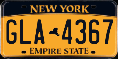 NY license plate GLA4367