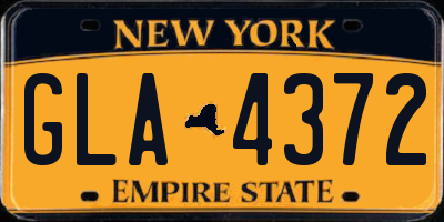 NY license plate GLA4372