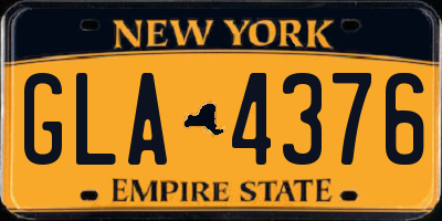 NY license plate GLA4376