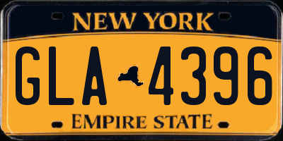 NY license plate GLA4396