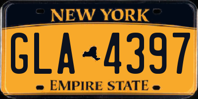 NY license plate GLA4397