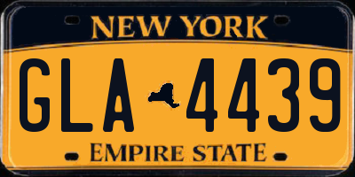 NY license plate GLA4439