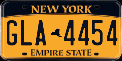 NY license plate GLA4454