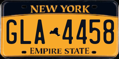 NY license plate GLA4458