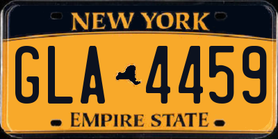 NY license plate GLA4459