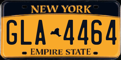 NY license plate GLA4464