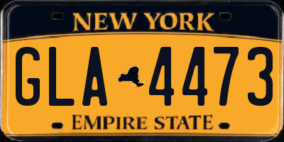 NY license plate GLA4473