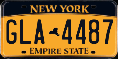 NY license plate GLA4487