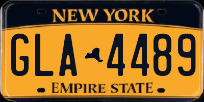 NY license plate GLA4489