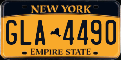 NY license plate GLA4490