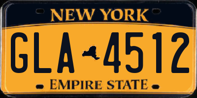 NY license plate GLA4512