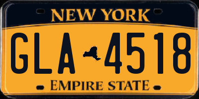 NY license plate GLA4518