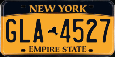 NY license plate GLA4527