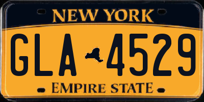 NY license plate GLA4529