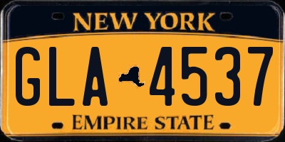 NY license plate GLA4537