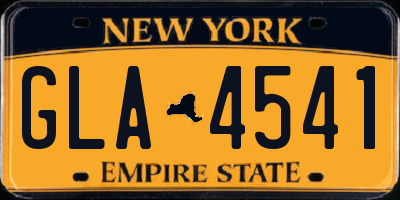 NY license plate GLA4541