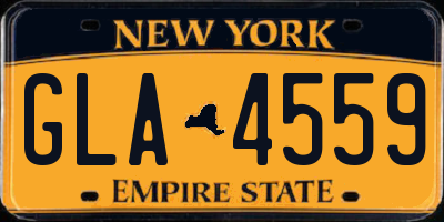 NY license plate GLA4559