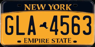 NY license plate GLA4563