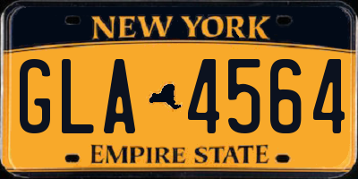 NY license plate GLA4564