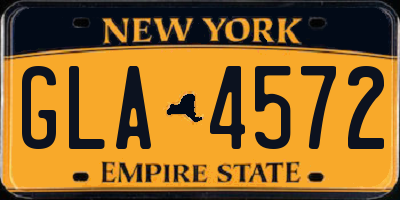 NY license plate GLA4572