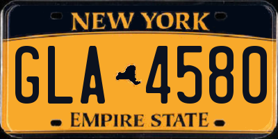 NY license plate GLA4580