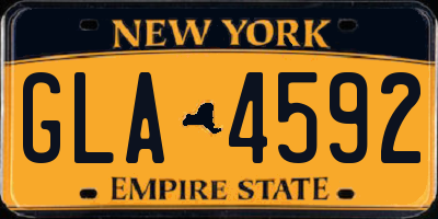 NY license plate GLA4592