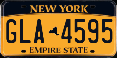 NY license plate GLA4595