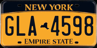 NY license plate GLA4598
