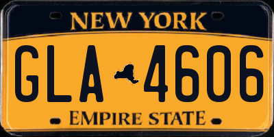 NY license plate GLA4606