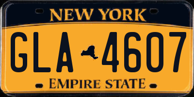 NY license plate GLA4607