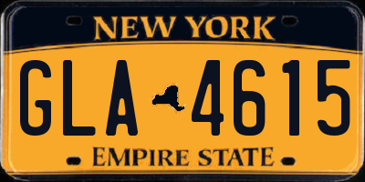 NY license plate GLA4615