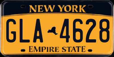 NY license plate GLA4628