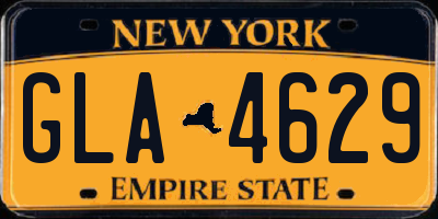NY license plate GLA4629