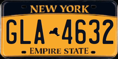 NY license plate GLA4632
