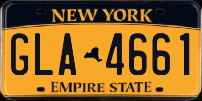 NY license plate GLA4661