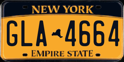 NY license plate GLA4664