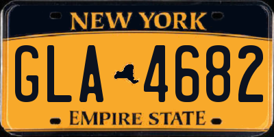NY license plate GLA4682