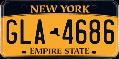 NY license plate GLA4686