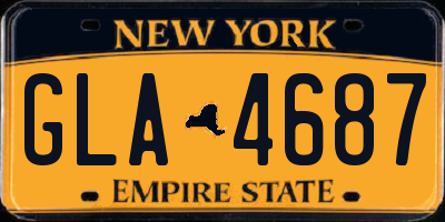NY license plate GLA4687