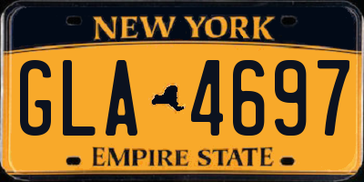 NY license plate GLA4697