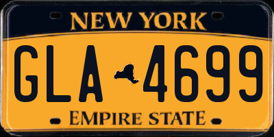 NY license plate GLA4699