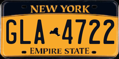 NY license plate GLA4722