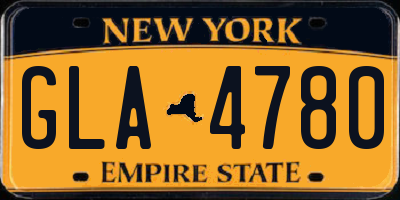 NY license plate GLA4780
