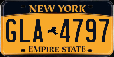 NY license plate GLA4797