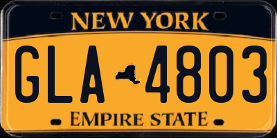 NY license plate GLA4803