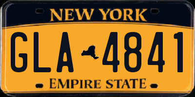 NY license plate GLA4841