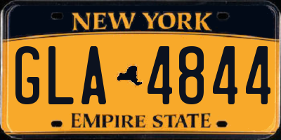 NY license plate GLA4844