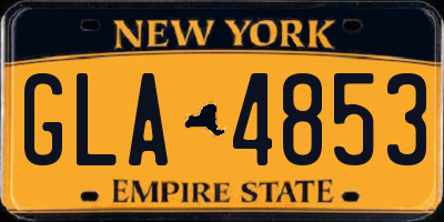 NY license plate GLA4853